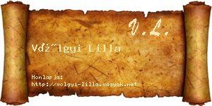 Völgyi Lilla névjegykártya