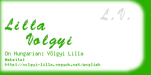 lilla volgyi business card